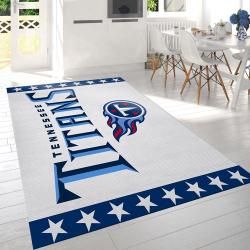 Tennessee Titans Banner Nfl Team Logo Rug Living Room Rug Home Us Deco