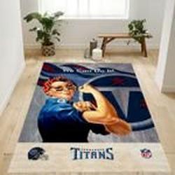 Tennessee Titans Blue Nfl Logo Area Rug For Gift Living Room Rug Home