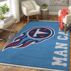 Tennessee Titans Logo Man Cave Area Rug Nfl Football Carpet Living Room Rugs