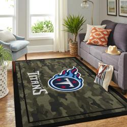Tennessee Titans Nfl Area Rugs Camo Style Living Room Carpet Home Decor