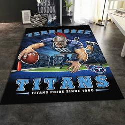 Tennessee Titans Rug End Zone Nfl Football Collage Area Rug Sport Art Floor Mat Carpet