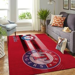 Texas Rangers Area Rug Mlb Baseball Team Logo Carpet Living Room Rugs 1