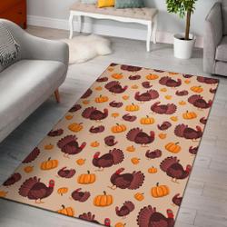 Thankgiving Turkey Pattern Print Area Rug Living Room Rug Home Decor