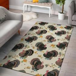 Thankgiving Turkey Print Pattern Area Rug Living Room Rug Home Decor