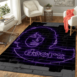 The Doors Neon Sign Music Art For Fans Area Rug Living Room Carpet Rug Regtangle Carpet Floor Decor Home Decor