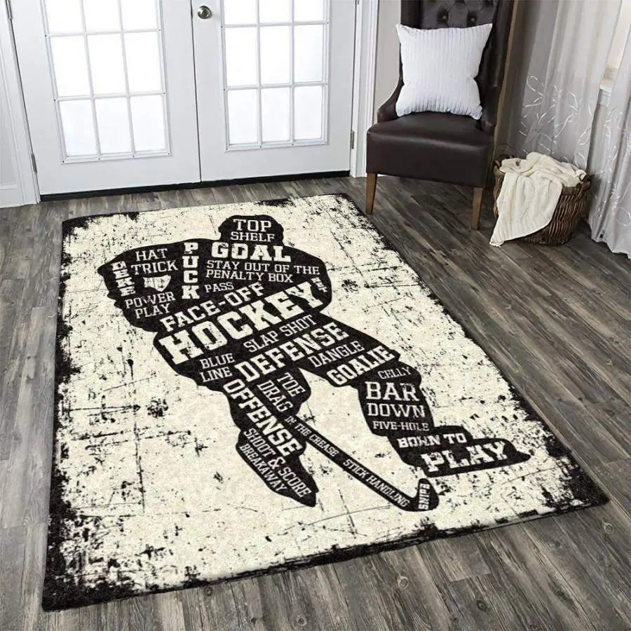 Hockey Rug Carpet For Living Room Rug Home Decor Home Decor Bedroom Living Room Decor