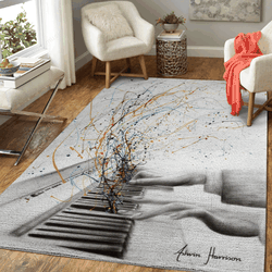 The Keyboard Solo Music Art For Fans Area Rug Living Room Carpet Rug Regtangle Carpet Floor Decor Home Decor