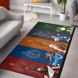 The Last Airbender Collage Anime Girls Anime Rug Living Room Rug Home Decor