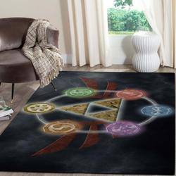 The Legend Of Zelda Logo Gaming Area Rugs Living Room Carpet Fn161239 Rug Regtangle Carpet Floor Decor Home Decor