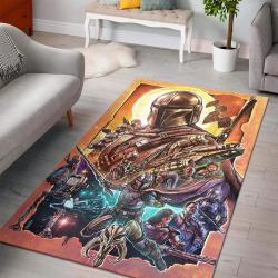 The Mandalorian Area Rugs Star Wars Movies Art Living Room Carpet