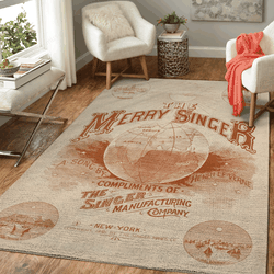 The Merry Singer Music Art For Fans Area Rug Living Room Carpet Rug Regtangle Carpet Floor Decor Home Decor