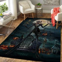 The Nightmare Before Christmas Area Rug Jack Skellington Halloween Rug Regtangle Carpet Floor Decor Home Decor