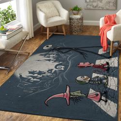 The Nightmare Before Christmas Area Rug Lock Shock Barrel & Jack Skellington Decor Rug Regtangle Carpet Floor Decor Home Decor