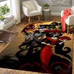 The Nightmare Before Christmas Gentleman Jack & Lady Sally Halloween Gift Area Rug Home Decor Homebeautyus Rug Regtangle Decor Home Decor