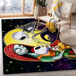 The Nightmare Before Christmas Jack Skellington Family Area Rug Living Room And Bed Room Rug Rug Regtangle Carpet Floor Decor Home Decor