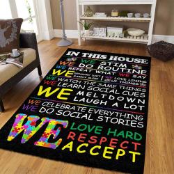 The Nik Logo Rectangle Rug Living Room Rug Home Decor Floor Decor