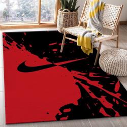 The Nik Sport Logo Red Area Rugs Living Room Carpet Fn211205 Brands Fashi