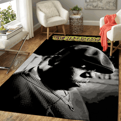 The Notorious Big 2 Rapper And Hip Hop Music Art For Fans Area Rug Living Room Carpet Rug Regtangle Carpet Floor Decor Home Decor