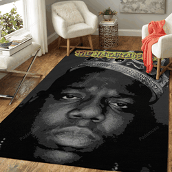 The Notorious Big Rapper And Hip Hop Music Art For Fans Area Rug Living Room Carpet Rug Regtangle Carpet Floor Decor Home Decor