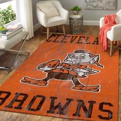 Cleveland Browns NFL Team Logo Area Rug Home Decor Bedroom Living Room Decor