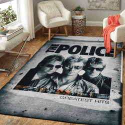 The Police Music Vintage Artwork Art For Fans Area Rug Living Room Carpet Rug Regtangle Carpet Floor Decor Home Decor