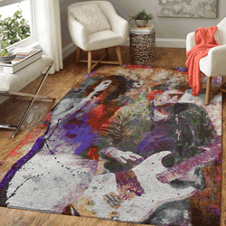 The Rolling Stones Music Art For Fans Area Rug Living Room Carpet Rug Regtangle Carpet Floor Decor Home Decor