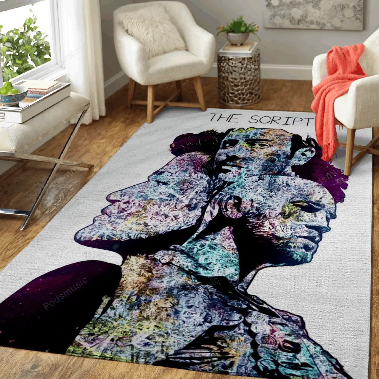 The Script Music Art For Fans Area Rug Living Room Carpet Rug Regtangle Carpet Floor Decor Home Decor