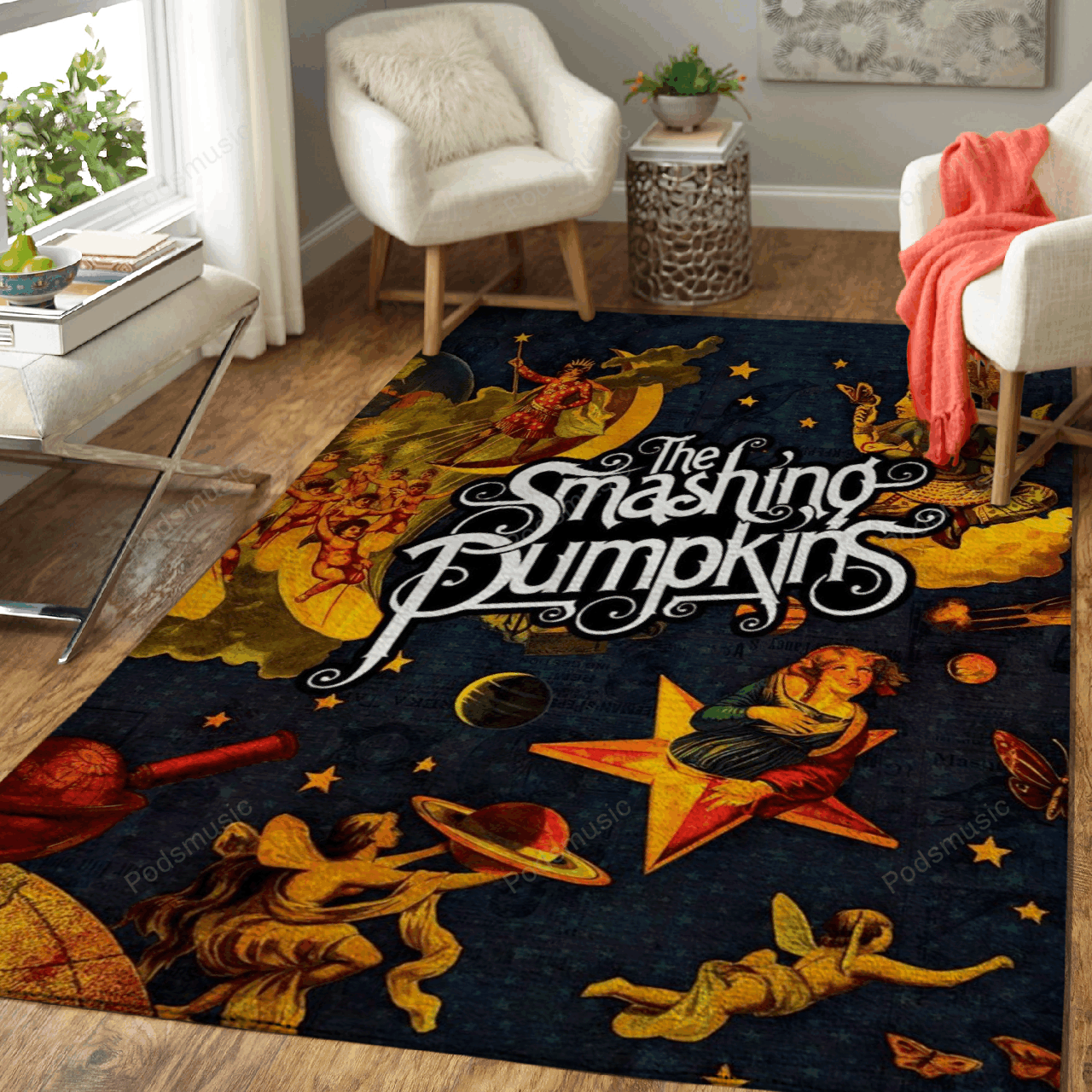 The Smashing Pumpkins Music Art For Fans Area Rug Living Room Carpet Rug Regtangle Carpet Floor Decor Home Decor