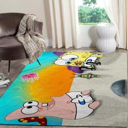 The Spongebob Area Rugs Living Room Carpet Fn101225 Rug Regtangle Carpet Floor Decor Home Decor