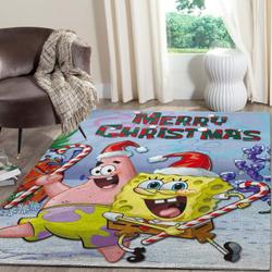The Spongebob Merry Christmas Area Rugs Living Room Carpet Fn101226 Rug Regtangle Carpet Floor Decor Home Decor
