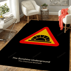 The Sunshine Underground Music Art For Fans Area Rug Living Room Carpet Rug Regtangle Carpet Floor Decor Home Decor