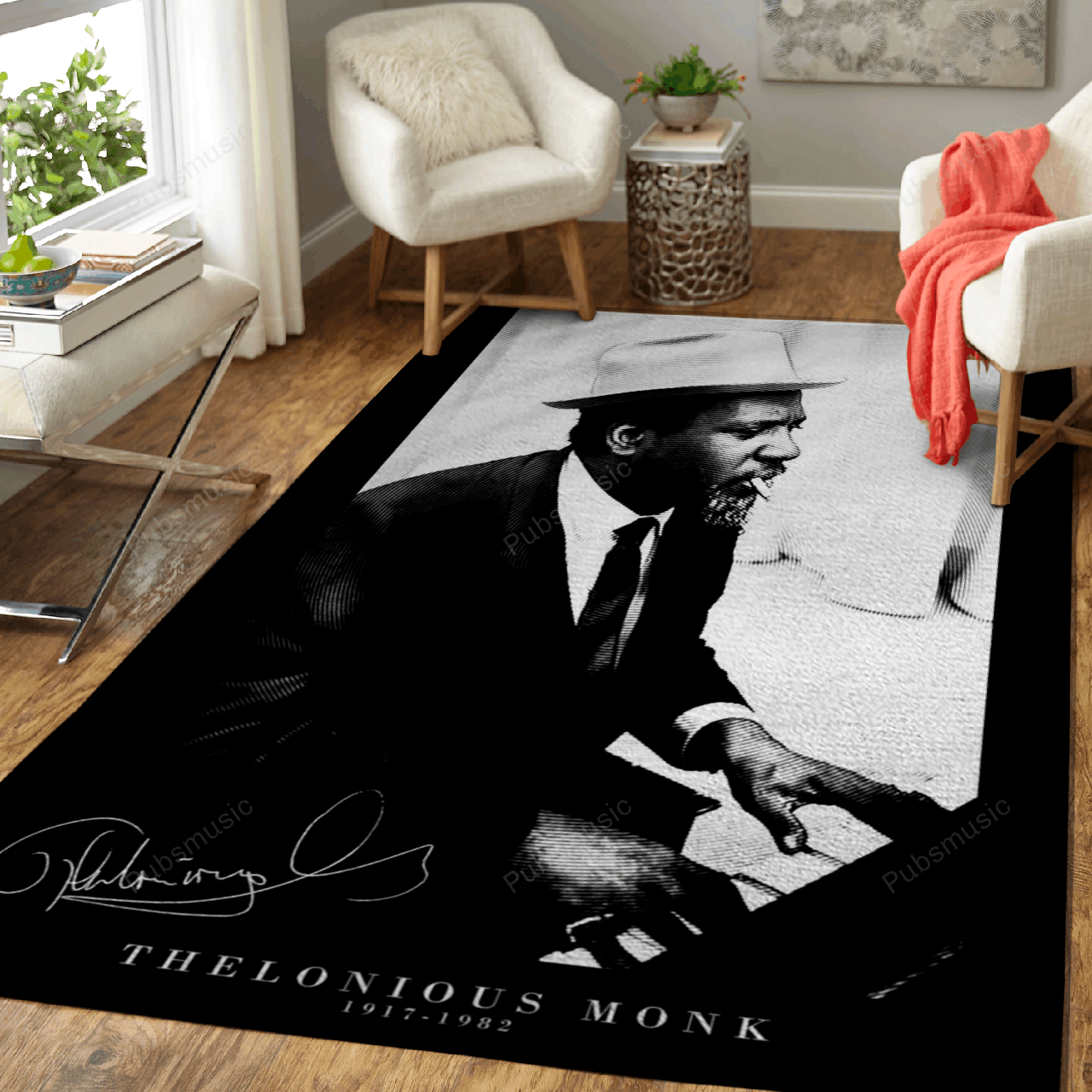 Thelonious Monk Jazz Jazz Art For Fans Area Rug Living Room Carpet Rug Regtangle Carpet Floor Decor Home Decor