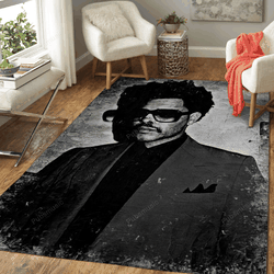 Theweeknd Music Monochrome Art For Fans Area Rug Living Room Carpet Rug Regtangle Carpet Floor Decor Home Decor