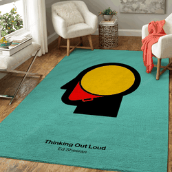 Thinking Out Loud Music Art For Fans Area Rug Living Room Carpet Rug Regtangle Carpet Floor Decor Home Decor