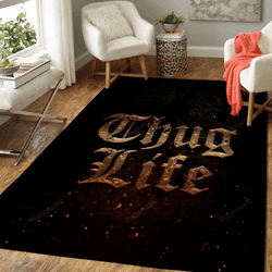Thug Life Music Symbols Art For Fans Area Rug Living Room Carpet Rug Regtangle Carpet Floor Decor Home Decor