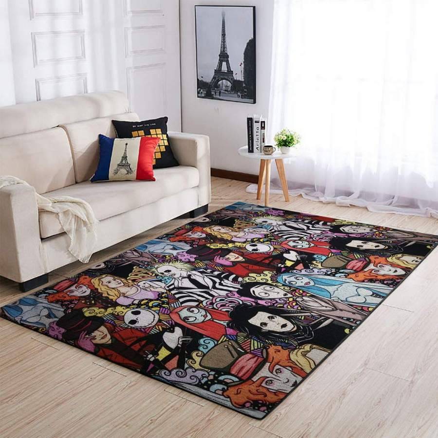 Tim Burton Characters Area Rug Living Room Rug Home Decor Movie Ofd 1909222