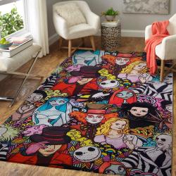 Tim Burton Characters Rug Halloween Christmas Rug Regtangle Carpet Floor Decor Home Decor