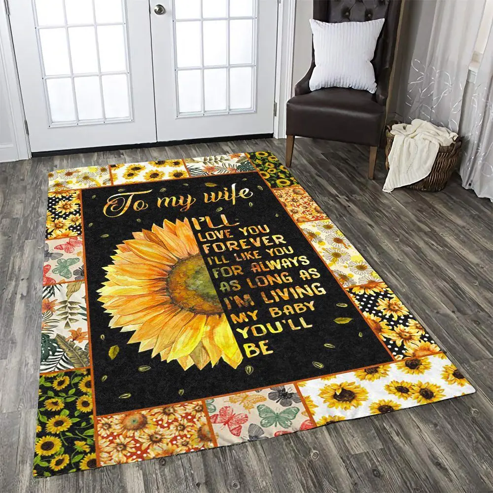 To My Wife I Will Love You Forever Dhckl1810At Rug Living Room Rug Home Decor
