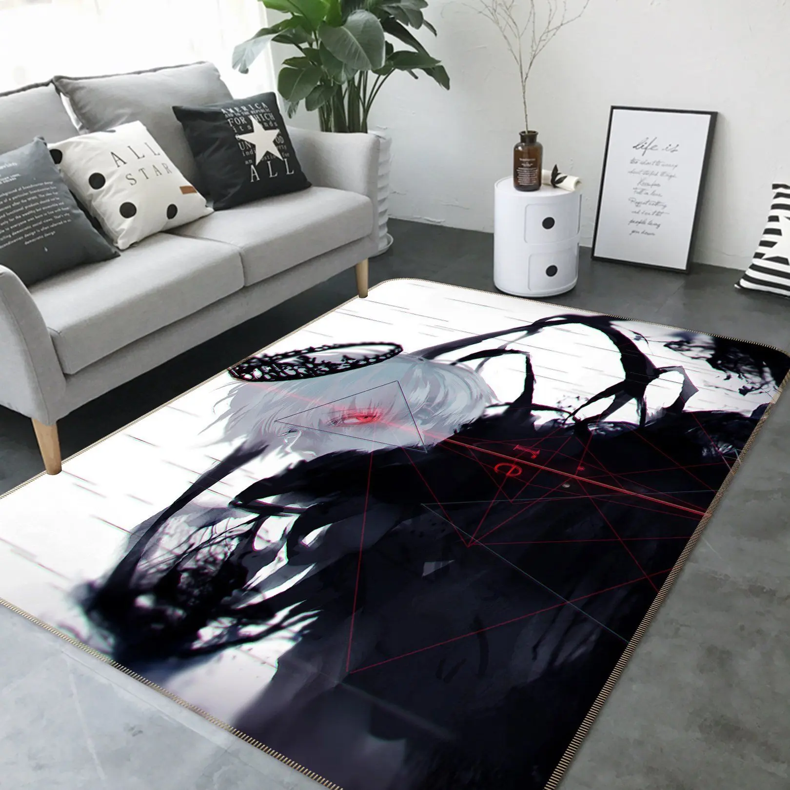 Tokyo Ghoul Anime 8 Area Rug Living Room And Bed Room Rug Rug Regtangle Carpet Floor Decor Home Decor
