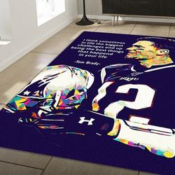 Tom Brady Rug Nfl Football Collage Area Rug Sport Art Home Living Decor