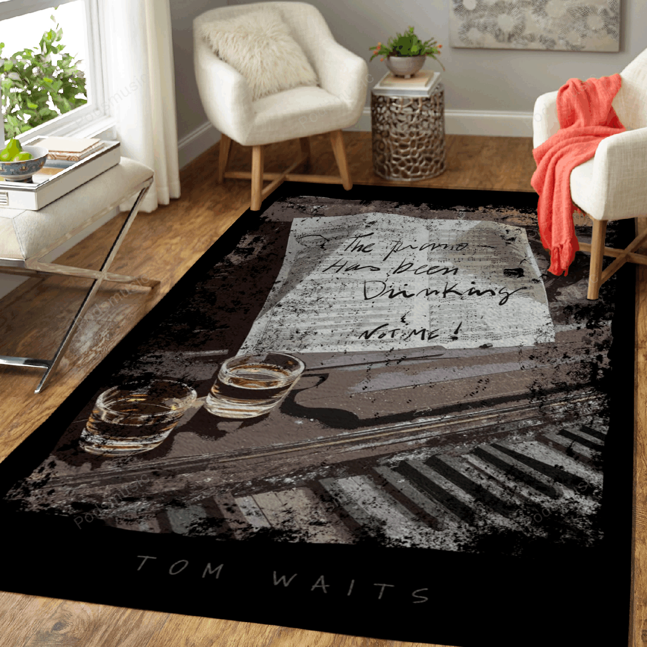 Tom Waits Music Art For Fans Area Rug Living Room Carpet Rug Regtangle Carpet Floor Decor Home Decor