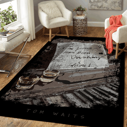 Tom Waits Music Art For Fans Area Rug Living Room Carpet Rug Regtangle Carpet Floor Decor Home Decor