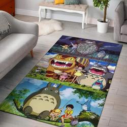 Tomodachi To Totoro Studio Ghibli Area Rug Living Room Rug Home Decor