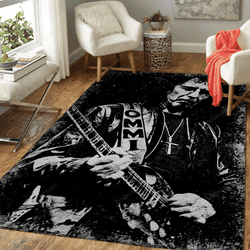 Tony Iommi Music Monochrome Art For Fans Area Rug Living Room Carpet Rug Regtangle Carpet Floor Decor Home Decor