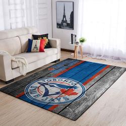 Toronto Blue Jays Wooden Style Area Rug Mlb Baseball Team Logo Carpet 5