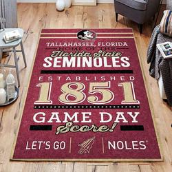 Florida State Seminoles NCAA Dhcld0710At Rug Living Room Rug Home Decor