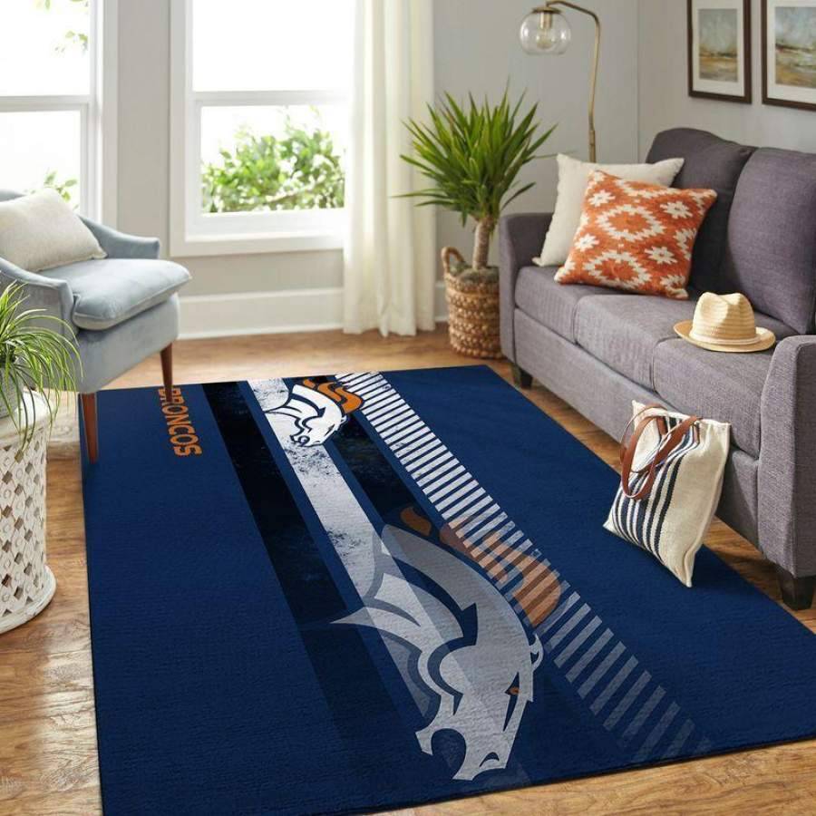 NFL Denver Broncos Area Rugs Rug Home Decor Floor Area Rug Living Room Rug