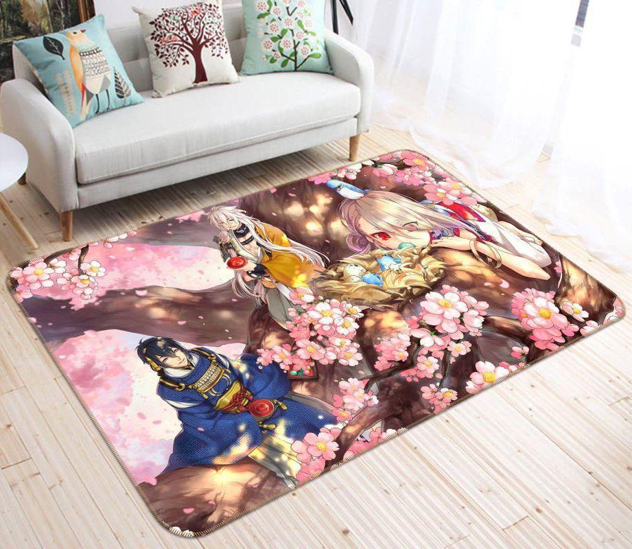 Touken Ranbu Anime 1 Area Rug Living Room And Bed Room Rug Rug Regtangle Carpet Floor Decor Home Decor