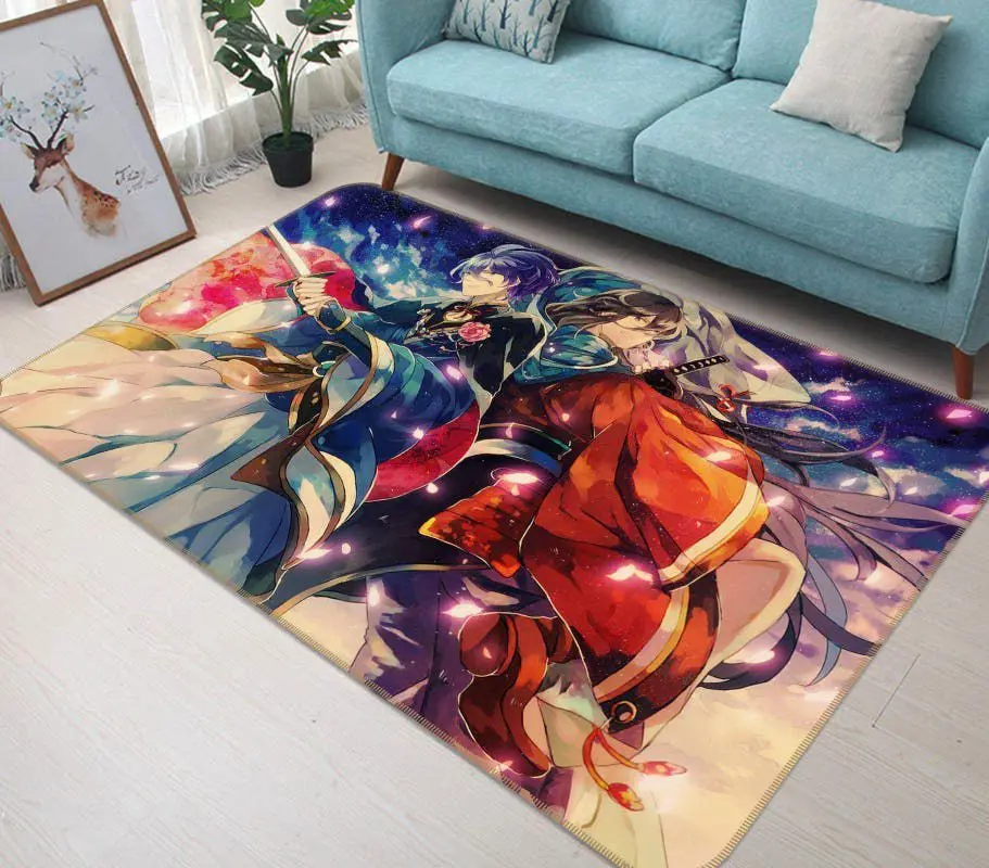 Touken Ranbu Anime 7 Area Rug Living Room And Bed Room Rug Rug Regtangle Carpet Floor Decor Home Decor