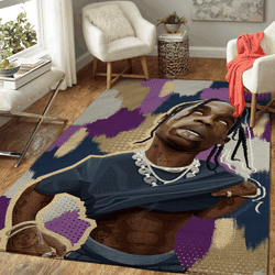 Travis Scott List Music Art For Fans Area Rug Living Room Carpet Rug Regtangle Carpet Floor Decor Home Decor V11213